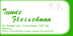 tunde fleischman business card
